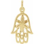 Hamsa Hand charm Silver Pendent for protection and luck