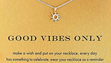 Good Vibes Only Inspirational Necklace With Message of Hope