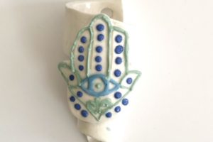 Hamsa Evil Eye Wall Hanging for Protection Luck and Blessing