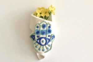 Hamsa Evil Eye Wall Hanging for Protection Luck and Blessing