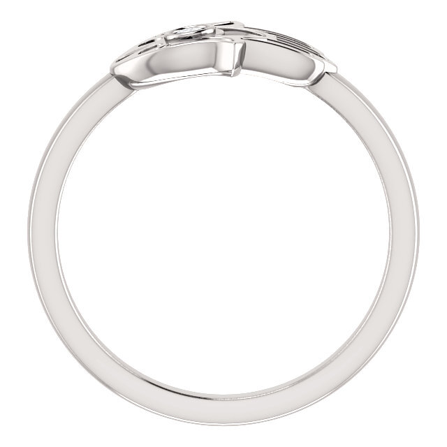 14K White Gold Hamsa Ring Diamond - Mazel.com