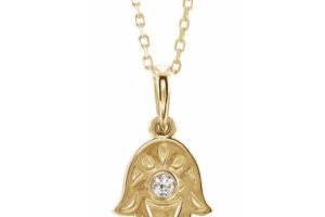 Hamsa Diamond Pendent Necklace