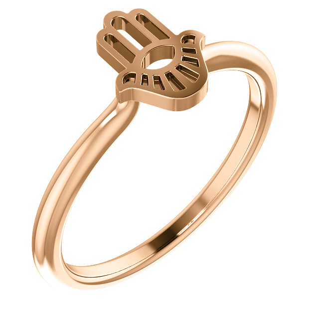 Stackable Gold Hamsa Ring
