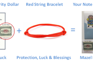 Send a Gift of Luck Red String plus good luck Dollar plus hand written card