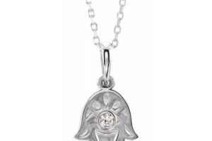 Hamsa Sterling Silver Diamond Necklace