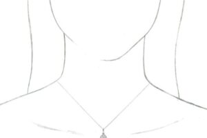 Hamsa Sterling Silver Diamond Necklace Worn