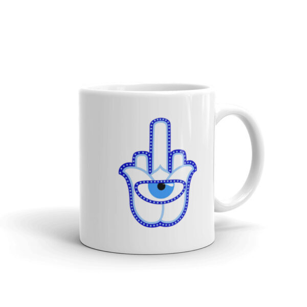 Hamsa Gives Bad Vibes & Evil Eye The Finger - Coffee Mug