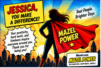 Mazel Power woman hero example