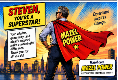 Mazel Power mature man hero example