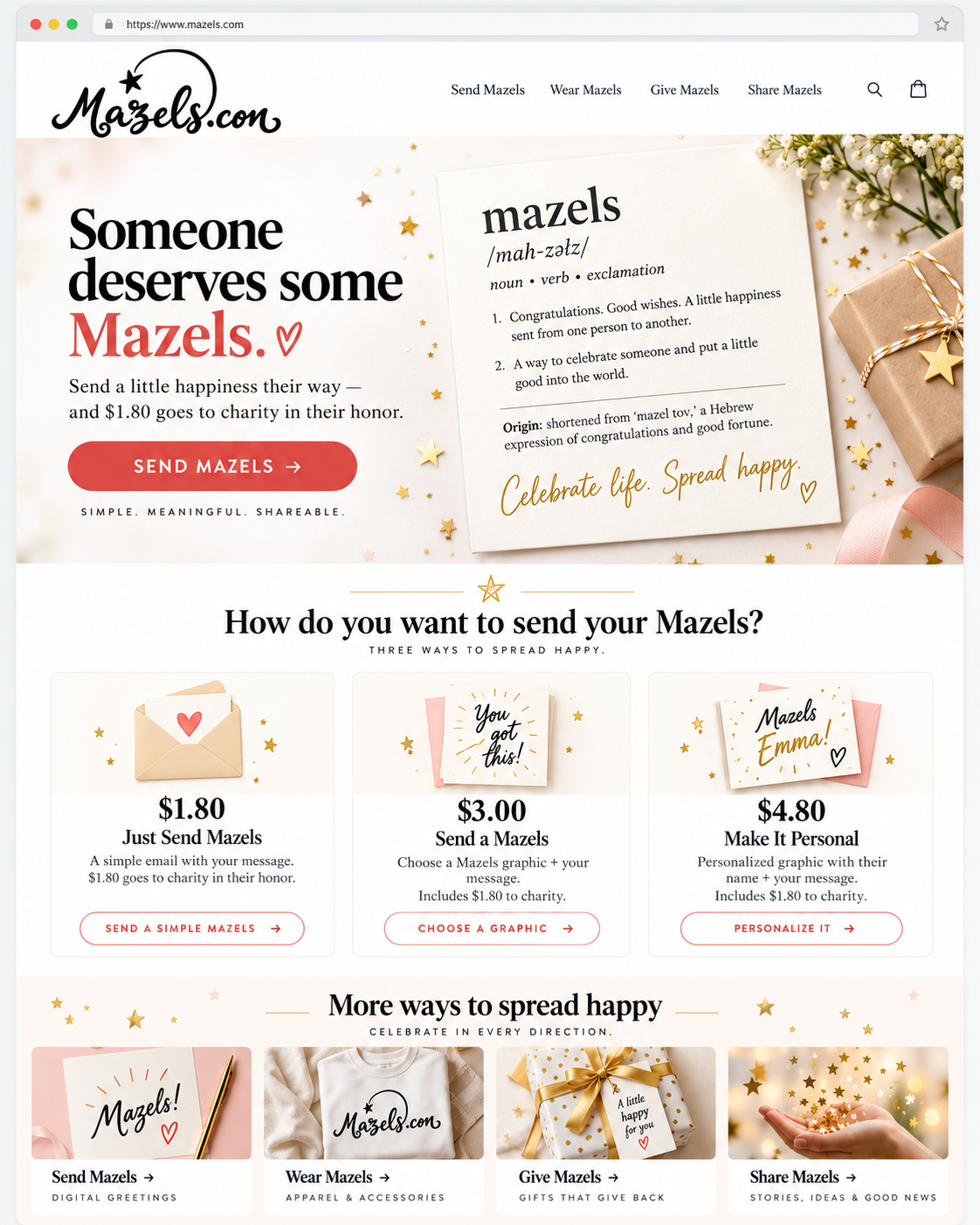 Mazels celebration message
